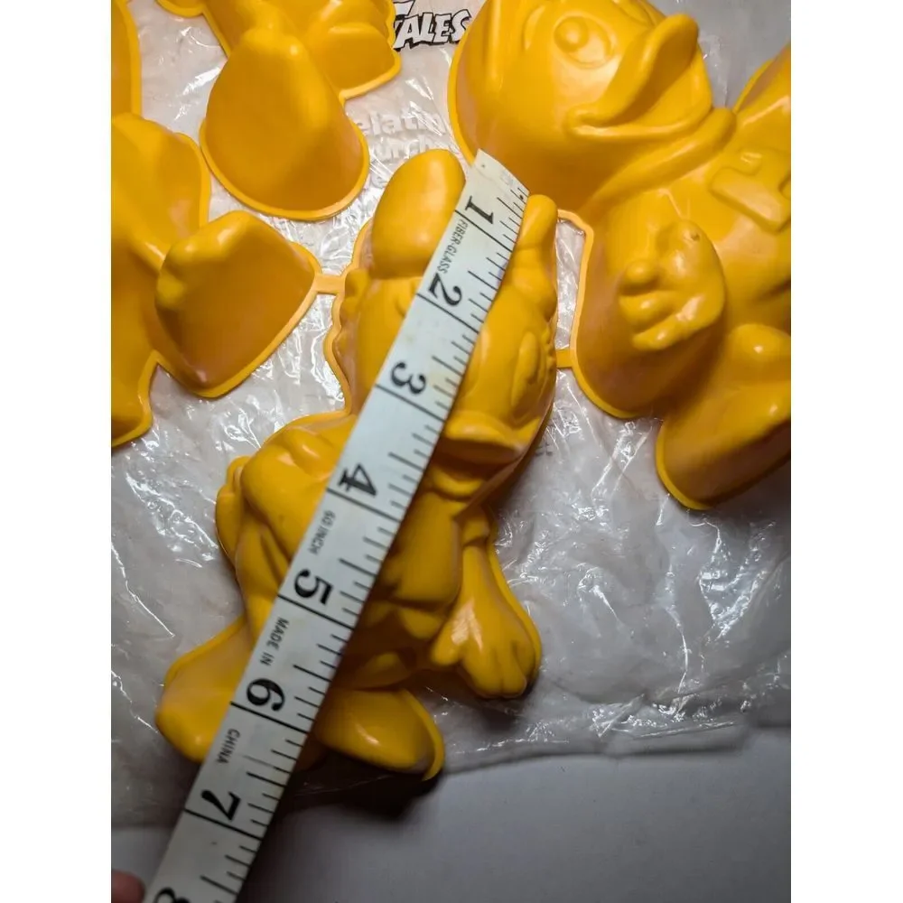 VTG Disney Duck Tales Jello Mold 1989 Yellow Set of‎ 4 Promotional Gelatin NIB